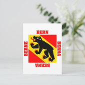 Bern Schweiz Kantonsflagge Postkarte (Stehend Vorderseite)
