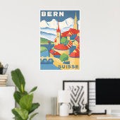 Bern Schweiz Kunst Schweizer Reiseplakat Vintage Poster (Heimbüro)