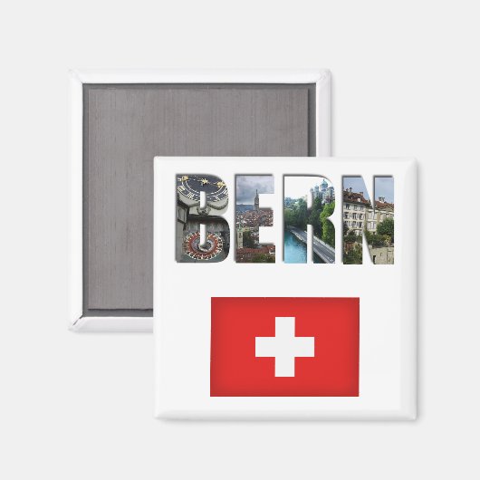 Bern - Schweiz Magnet (Vorderseite/Rückseite)