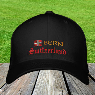 Bern & Schweiz Mode / Patrioten der Schweizer Flag Bestickte Baseballkappe