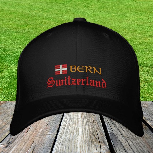 Bern & Schweiz Mode / Patrioten der Schweizer Flag Bestickte Baseballkappe