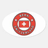 Bern - Schweiz Ovaler Aufkleber (Vorderseite)
