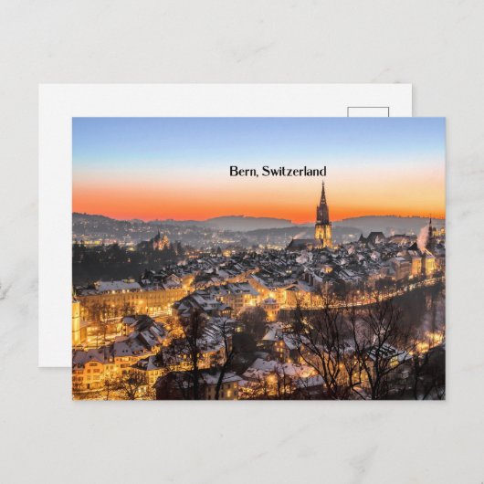 Bern, Schweiz Panoramasicht Postkarte (Vorne/Hinten)
