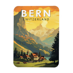 Bern Schweiz Reise Kunst Vintage Magnet
