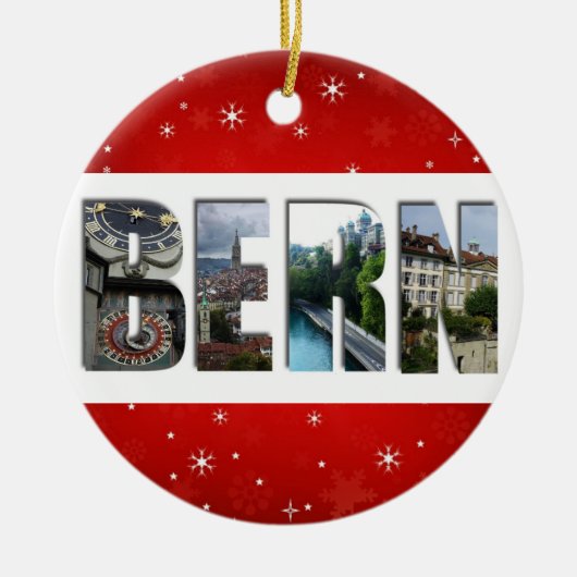 Bern Schweiz Reisen Fotos Weihnachten Keramik Ornament (Vorne)