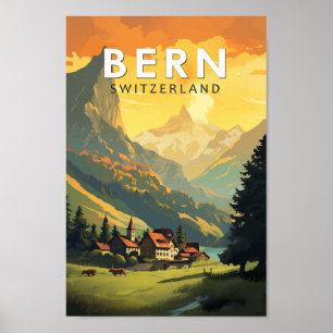 Bern Schweiz Reisen Vintag Poster