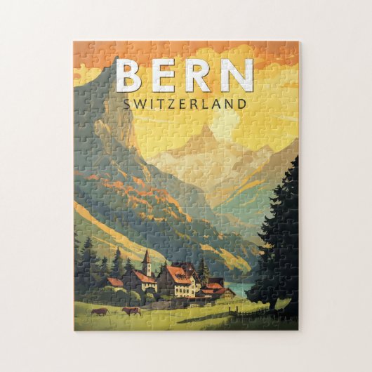 Bern Schweiz Reisen Vintag Puzzle (Vertikal)
