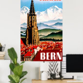 Bern, Schweiz Reiseplakat Poster (Heimbüro)