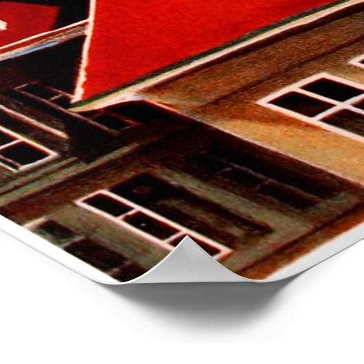 Bern, Schweiz Reiseplakat Poster (Ecke)