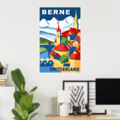 Bern, Schweiz Reiseplakat Poster (Heimbüro)