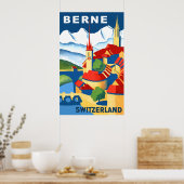 Bern, Schweiz Reiseplakat Poster (Küche)