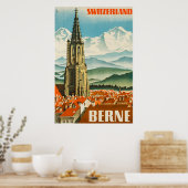 Bern, Schweiz, Reiseposter Poster (Küche)