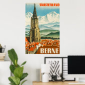 Bern, Schweiz, Reiseposter Poster (Heimbüro)