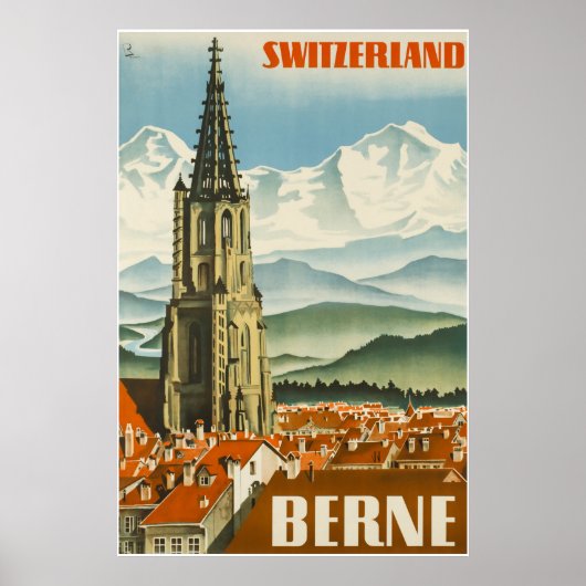 Bern, Schweiz, Reiseposter Poster (Vorne)