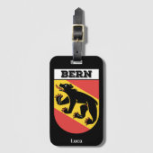 Bern, Schweiz | Schweizer Kantonswappen Gepäckanhänger (Vorderseite Vertikal)
