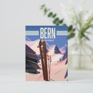 Bern Schweiz Skiplakat Postkarte