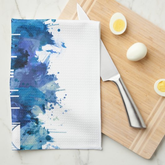 Bern Schweiz Skyline Blue Geschirrtuch (Viertel Falte)