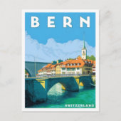 Bern Schweiz Vintage Reise  Postkarte (Vorderseite)