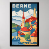 Bern Schweiz Vintage Travel Poster (Vorne)