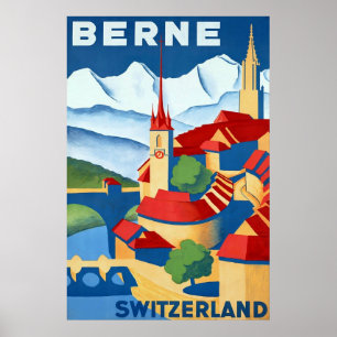 Bern ~ Schweiz ~Vintages Swiss Travel Poster