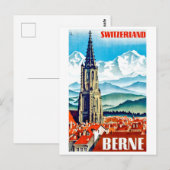 Bern, Stadtkirche, Schweiz, Vintage-Reise Postkarte (Vorne/Hinten)