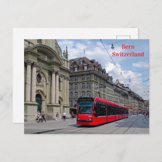 Bern Tram Postkarte (Vorne/Hinten)