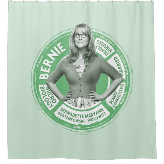 Bernadette Info Graphic Duschvorhang (Vorderseite)