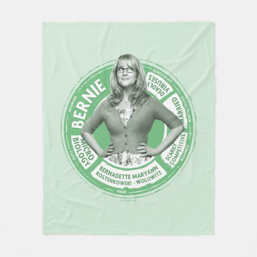 Bernadette Info Graphic Fleecedecke (Vorderseite)