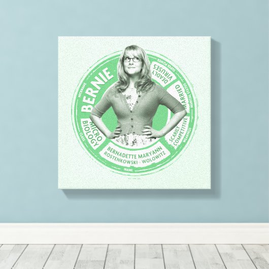 Bernadette Info Graphic Leinwanddruck (Insitu (Holzboden))