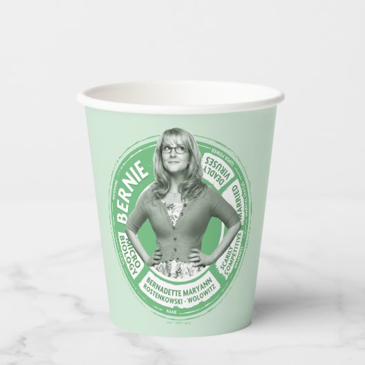 Bernadette Info Graphic Pappbecher (Vorderseite)