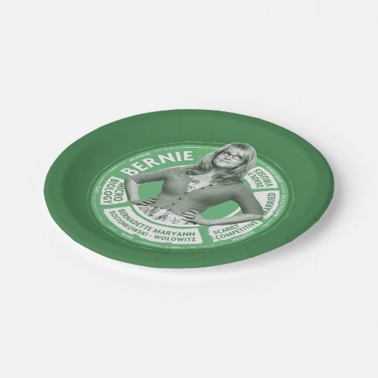 Bernadette Info Graphic Pappteller (Schrägansicht)