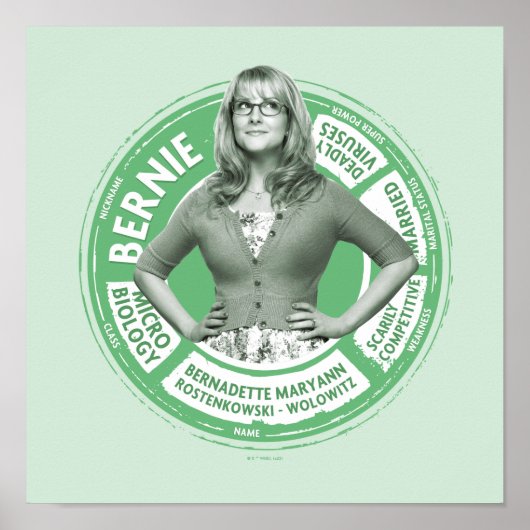 Bernadette Info Graphic Poster (Vorne)