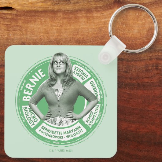 Bernadette Info Graphic Schlüsselanhänger (Rückseite)