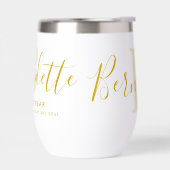 Bernadette Namensbedeutung Monogramm Gold Gelb (Links)