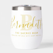 Bernadette Namensbedeutung Monogramm Gold Gelb (Vorderseite)