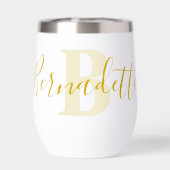 Bernadette Namensbedeutung Monogramm Gold Gelb (Rückseite)