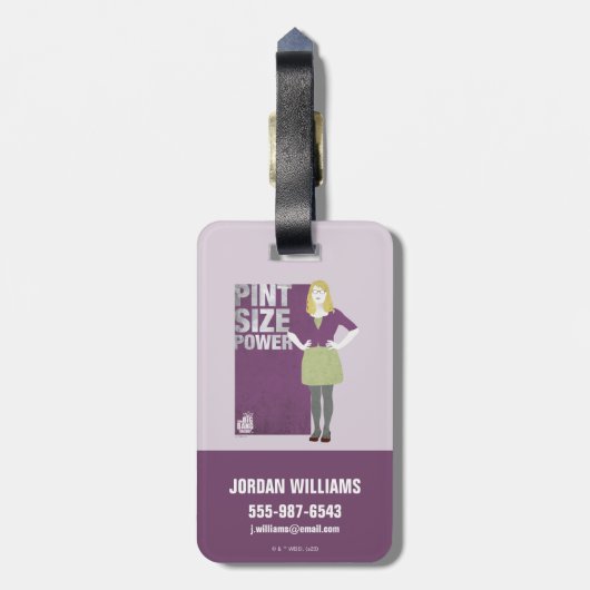 Bernadette | Pint Size Power Gepäckanhänger (Rückseite vertikal)