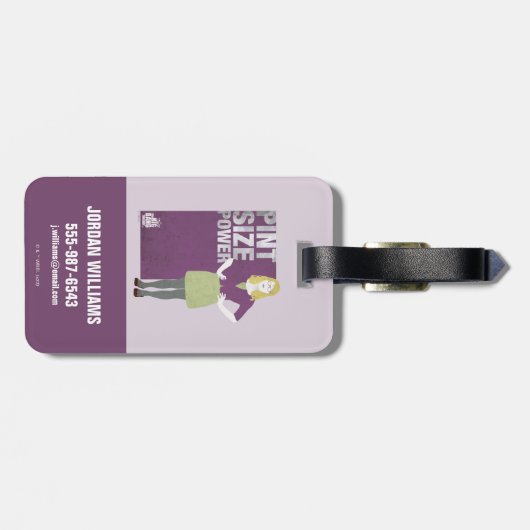 Bernadette | Pint Size Power Gepäckanhänger (Rückseite horizontal)