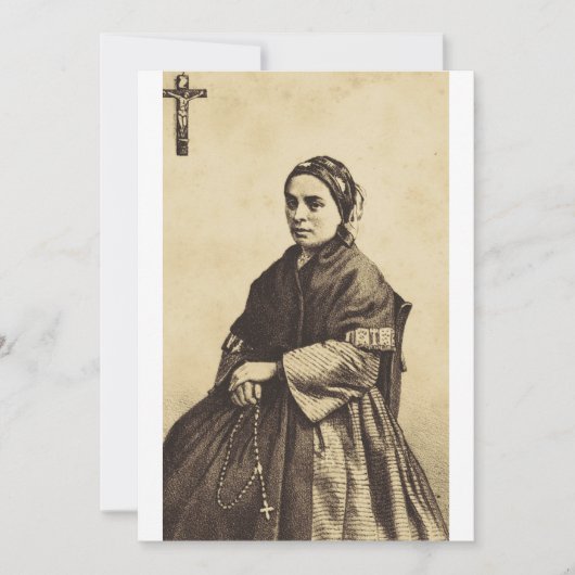 Bernadette Soubirous in der Kunst Einladung (Vorderseite)