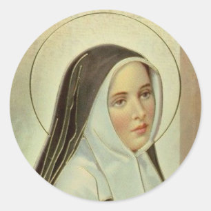 Bernadette von Lourdes Runder Aufkleber