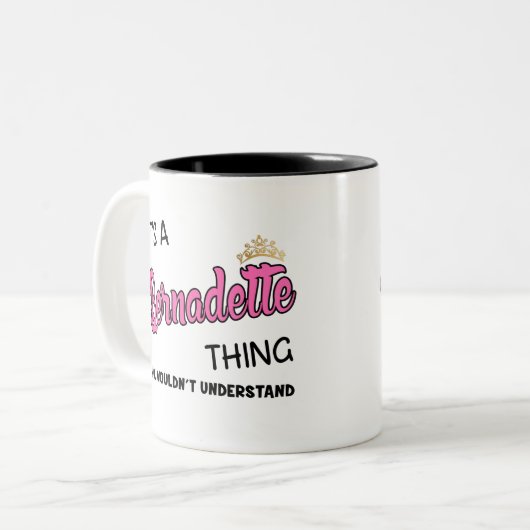 Bernadette, was man nicht verstehen würde zweifarbige tasse (Vorderseite Links)