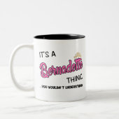 Bernadette, was man nicht verstehen würde zweifarbige tasse (Links)