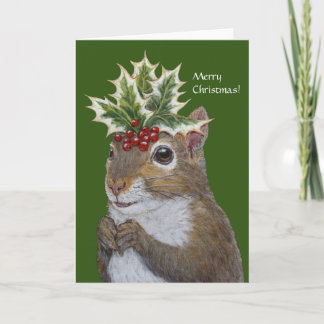 Bernard, die Weihnachtshörnchenkarte Karte