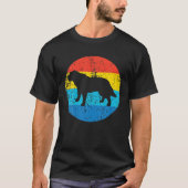 Bernard Dog Breed Silhouette Retro 1970er Jahre Ci T-Shirt (Vorderseite)