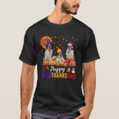 Bernard Dog Puppy Hallothanksmas Halloween Thanksg T-Shirt (Vorderseite)