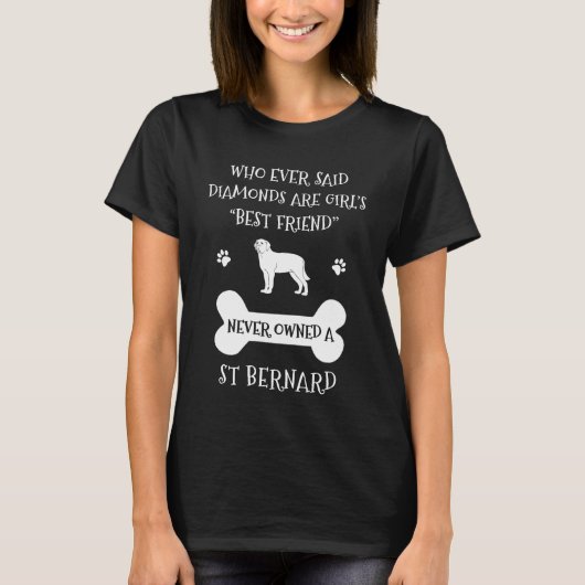 Bernard Hund Bester Freund T-Shirt (Vorderseite)