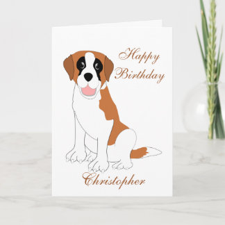 Bernard Hund Geburtstag Karte