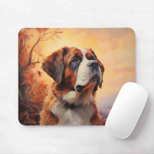Bernard-Hund Mousepad (Mit Mouse)