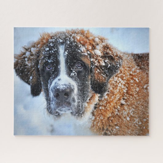 Bernard im Schnee Puzzle (Horizontal)
