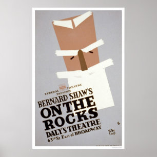 Bernard Shaw auf den Felsen 1938 WPA Poster
